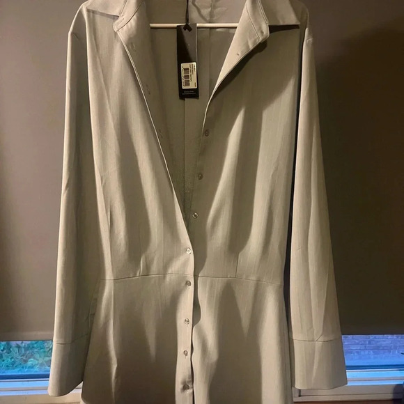 Lioness Grey Pinstripe Mirror Image Dress - Picture 3 of 4